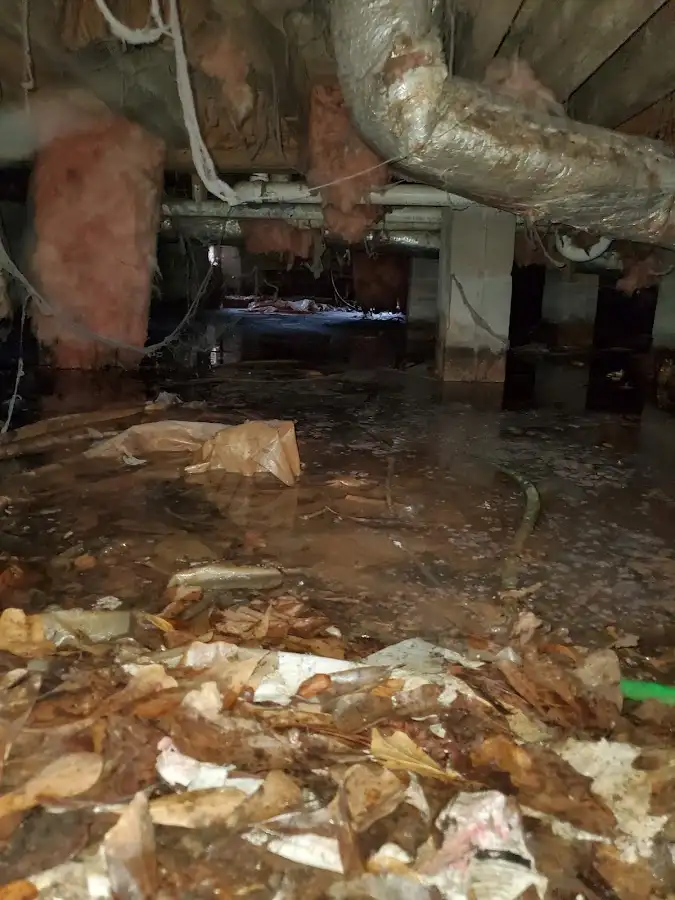 Crawl space flood assessment for Commercial Water Damage Restoration in Hazel Dell